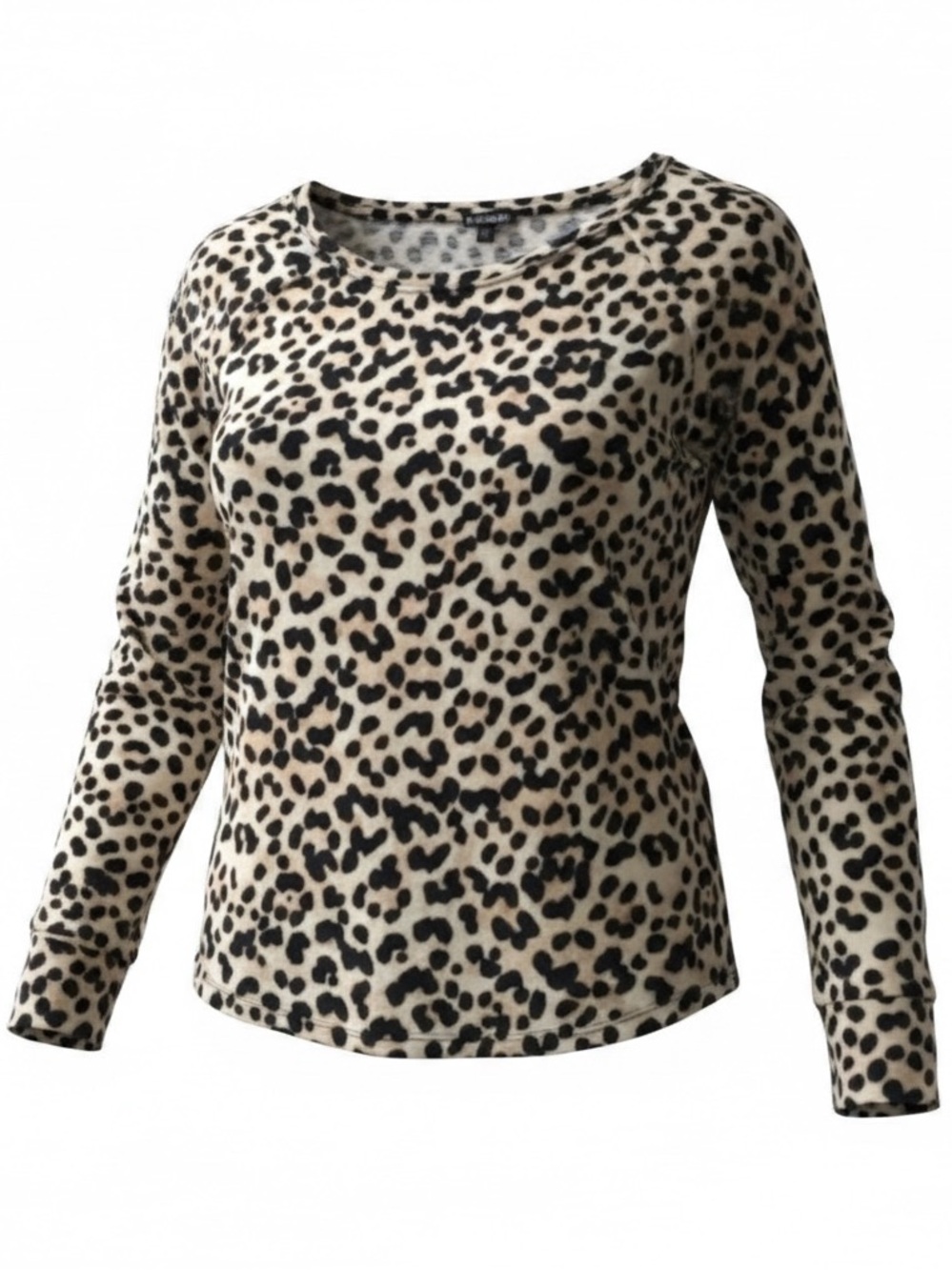 Express Leopard Print Shirt Large Beige/Black